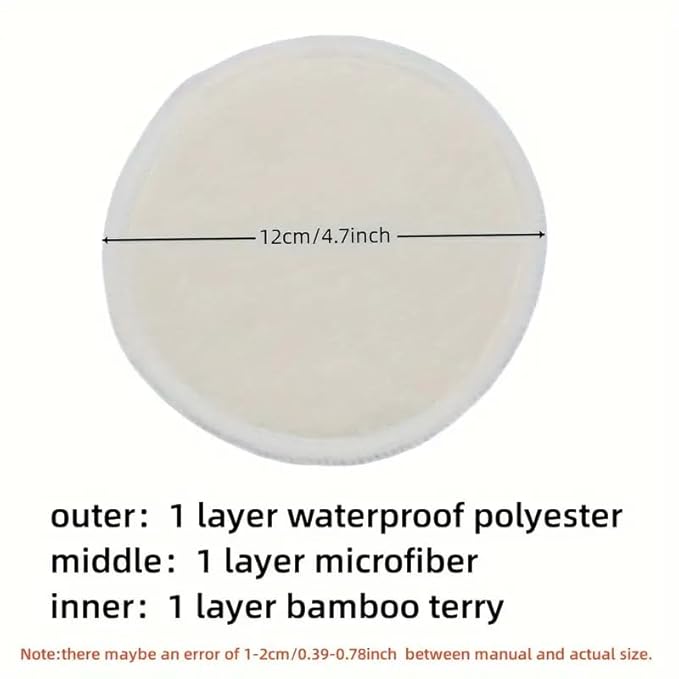 8 pcs(4 Pairs) Random Prints Breast Pads for Nursing Mothers, Reusable and Washable with 1 Bag(8 pcs randomprints with1 Bag)