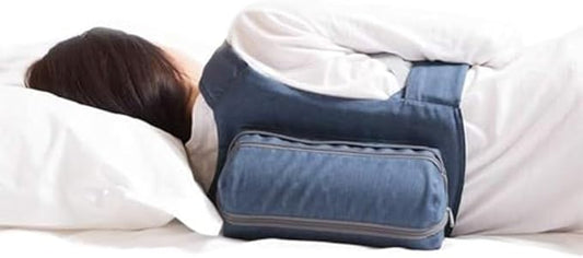 WoodyKnows Side-Sleeping Backpack, New Version with Touch Fastener Tape & Chest Strap, Sleep Position Trainer, Alleviates Snoring Caused by Throat Issues (Large)