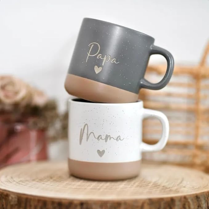 Personalized Ceramic Dad Coffee Mug, Customized Mugs with Name & Logo for Family, Men Women, Engraved 12 Oz Tea Cup for Travel, Microwave Dishwasher, Unique Design Bithday Gifts for Teacher