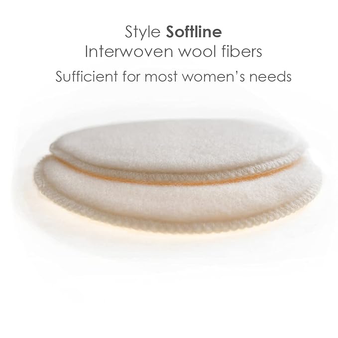 Merino Wool Nursing Pads, Style Softline, Regular Thickness, Size 3.5 in. Diameter