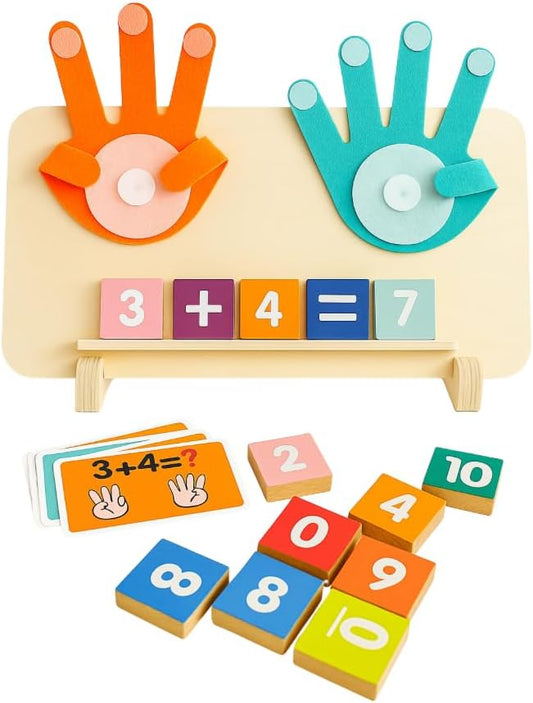 Montessori Educational Math Manipulatives Number Counting Kids 3 to 5 Homeschool Kindergarten, Interactive Learning Toy for Toddlers Preschoolers, Boys, Girls, Math Games, STEM Activities