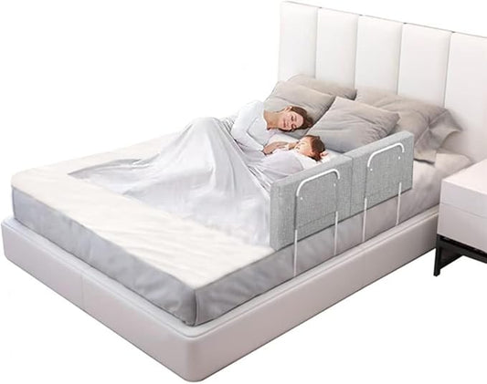 Bed Rail Bumpers for Toddlers, for Elderly Adults Safety, Bed Side Guard Rails for Kids, Twin,Queen & King Full Size Beds(Gray, 2 Packs)