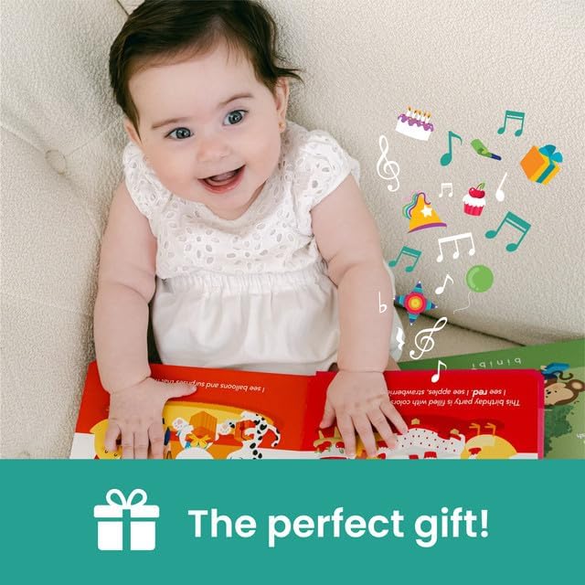 Binibi Spanish Musical Book Colors at The Birthday Party | Spanish Learning for Kids | Bilingual Children's Book | Bilingual Book for Babies & Toddlers 1-3 | Libro en espaรฑol para bebรฉs