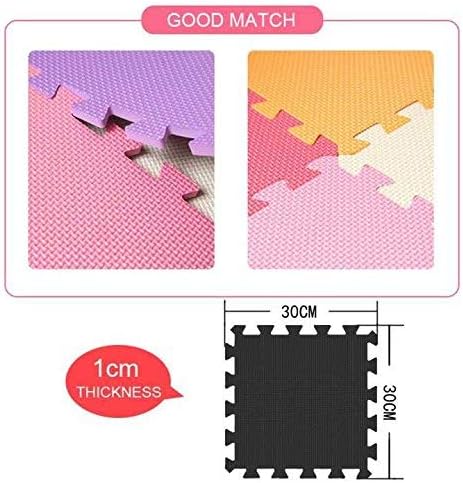 XMTMMD Soft Non-Toxic Foam Baby Play Mat | Toddler Playmat | EVA Foam Interlocking Tiles for Gym, Nursery, Playroom | 18 Squares Foam Floor Mats for Kids & Babies | Colorful Jigsaw Puzzle Play Mat
