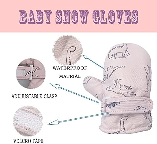 Toddler Gloves Kids Mittens Winter Warm Lined Fleece Gloves Waterproof Snow Baby Mitten for Boys Girls