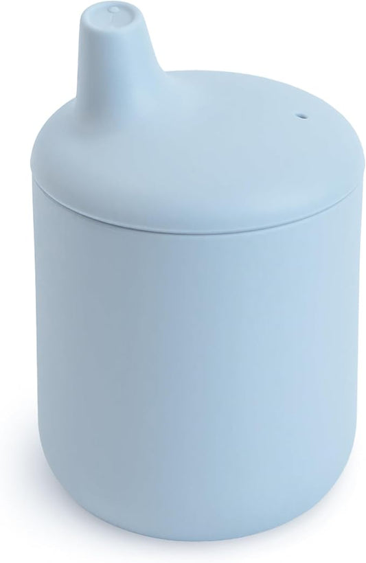 mushie 100% Silicone Baby Sippy Cup | 6 Months+ (Powder Blue)
