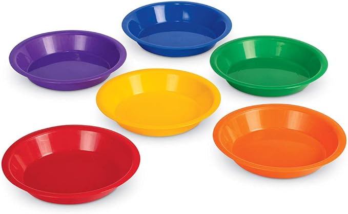 Learning Resources Three Bear Family Sorting Bowls, Set of 6 Bowls, Assorted Colors, 6" in Diameter, Ages 4+