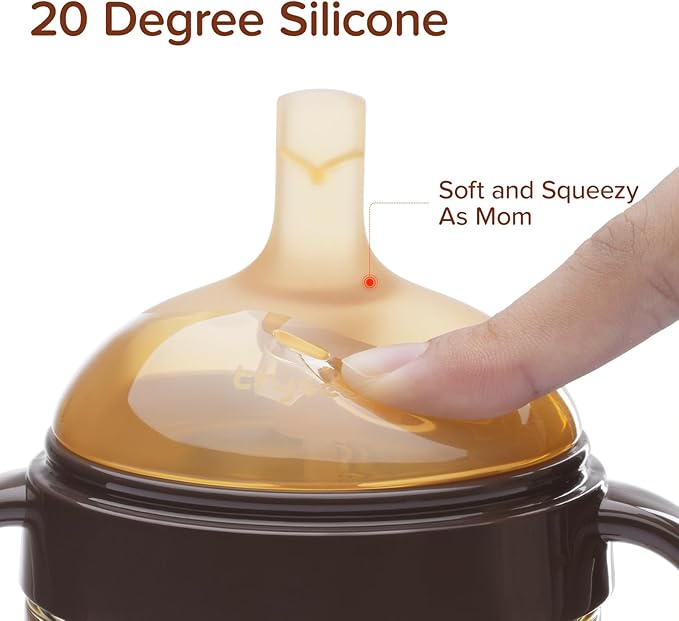 thyseed Infant Straw Cups Soft Spout Replacement 6M+ 2 Pack