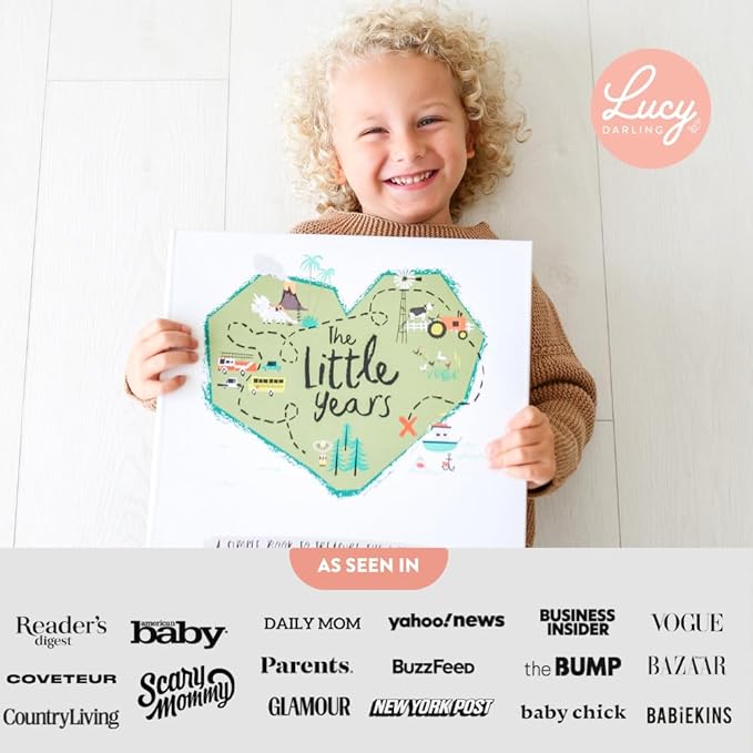 Lucy Darling Baby Journal - Stylish, Eco-Friendly 106 Pages for Recording Precious Milestones, Just Add Photos and Writing