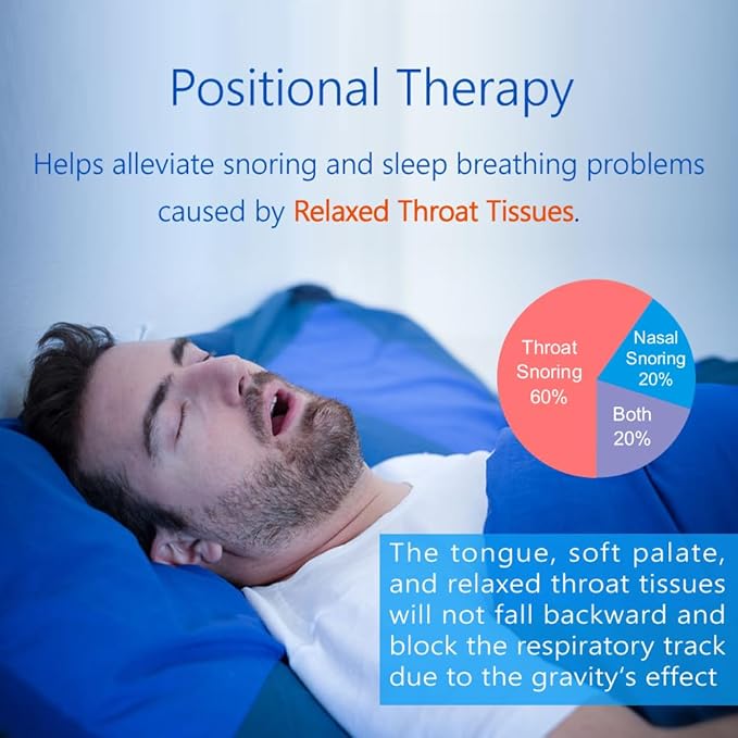 WoodyKnows Side-Sleeping Backpack, Sleep Position Trainer, Sleeping on The Side Alleviates Snoring Caused by Throat Issues (Small, Back Width<16 Inch or 40 cm)