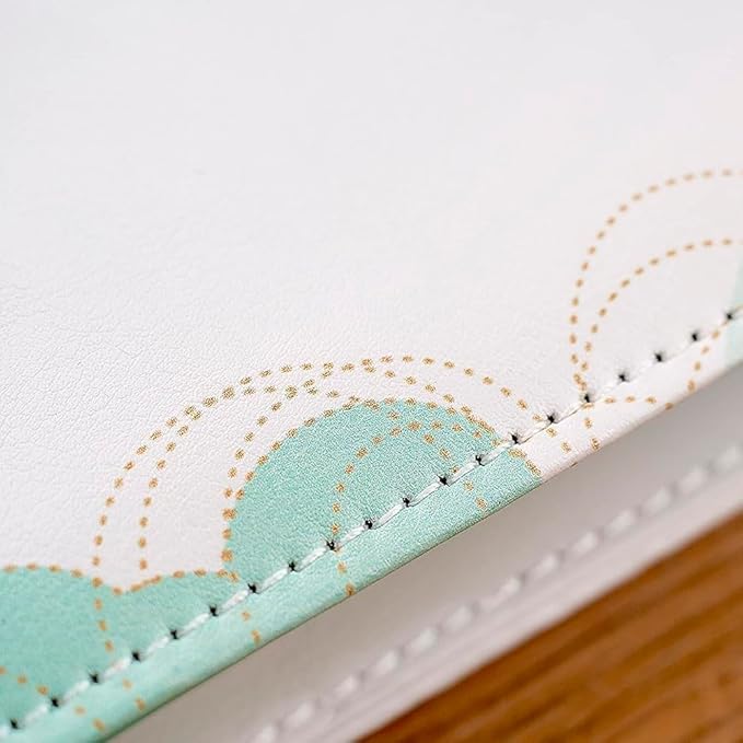 Leather-Bound Baby Memory Book Boy Girl - Beautiful Baby Scrapbook Album with Monthly Milestone Stickers | Loose-Leaf Elephant Baby Book Memory Keepsake Journal for Newborns