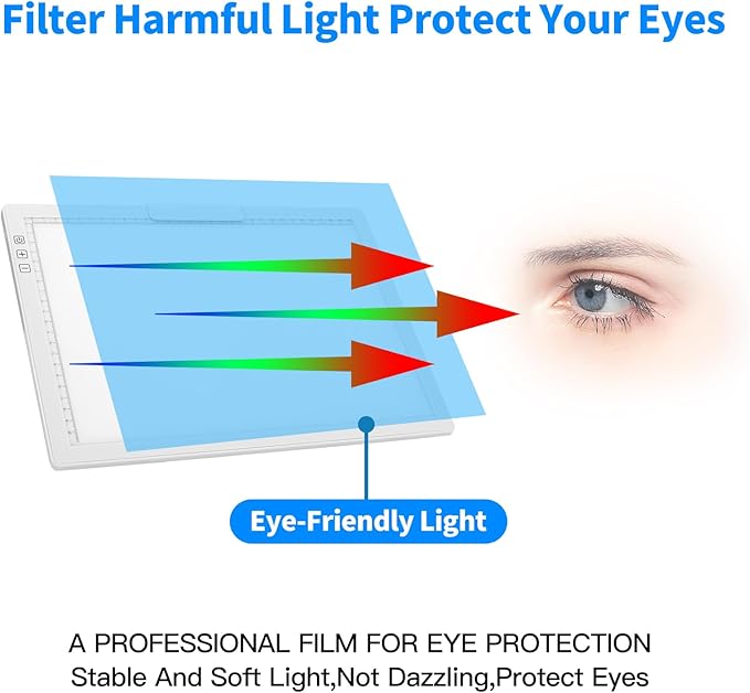 Rechargeable A4 Light Pad with Innovative Stand and Top Clip, Elice Wireless Bright Light Tracing Board Portable LED Artcraft Tracer Box for Drawing, Cricut Weeding Vinyl, Diamond Painting (White)