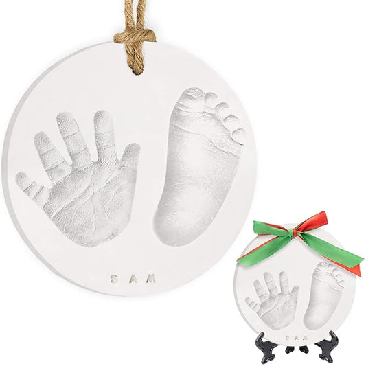 Baby Hand and Footprint Kit Girls, Boys - Personalized Baby Footprint Ornament Kit, Newborn Keepsake Gifts for New Mom, Easy to Use Handprint Makers,Cute Shower Gifts(Multi-Colored)