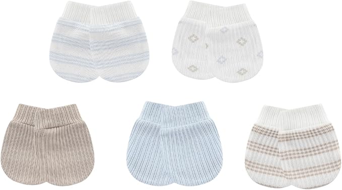 Newborn Baby Boy Girl Caps Mittens Socks Set Cotton Baby Essentials Accessories (Hats+Gloves+Socks)
