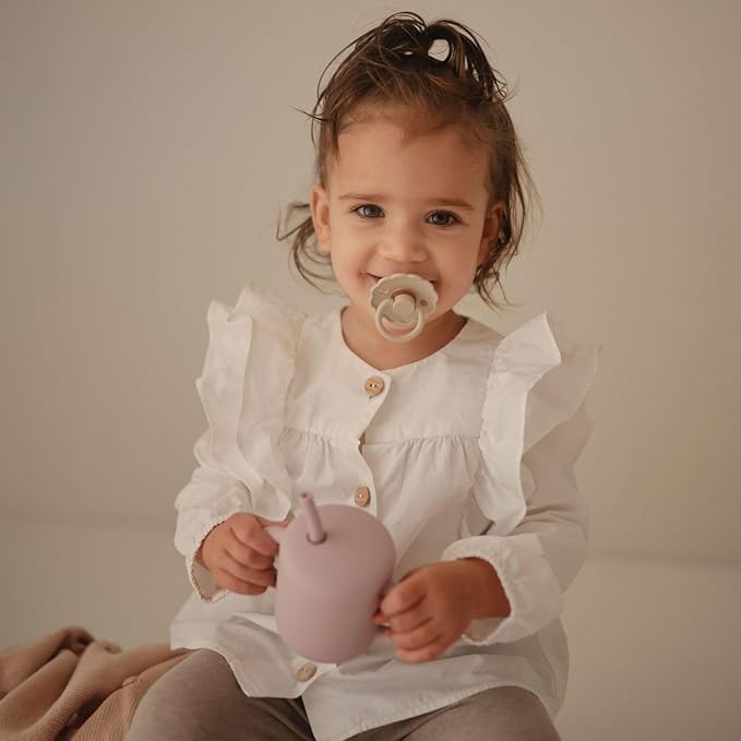 FRIGG Natural Rubber Baby Pacifier 4-Pack Snowflake Dream | Made in Denmark | BPA-Free (0-6 Months)