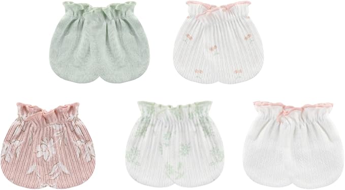 Newborn Baby Boy Girl Caps Mittens Socks Set Cotton Baby Essentials Accessories (Hats+Gloves+Socks)