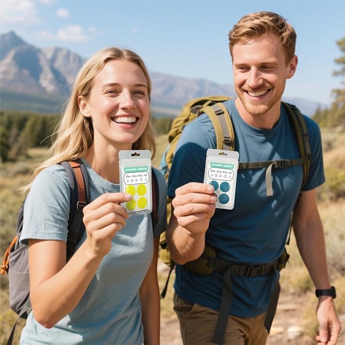 Mosquito Repellent Stickers, 360 Pack for Kids & Adults, Outdoor/Indoor, Natural Plant-Based, 6 Mosquito Bracelets Included