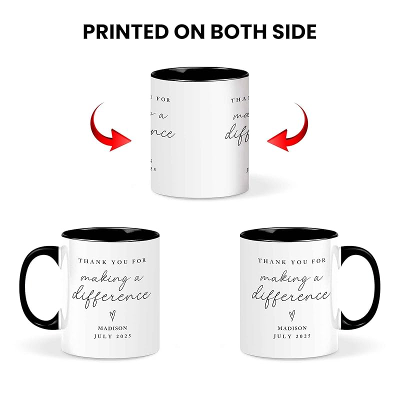 Custom Mugs with Pictures Text or Logo, Personalized Photo Coffee Mugs for Women, Personalized Gifts for Men Teacher or Nurse, Custom Coffee Mug Fathers Day Mothers Day Birthday or Christmas