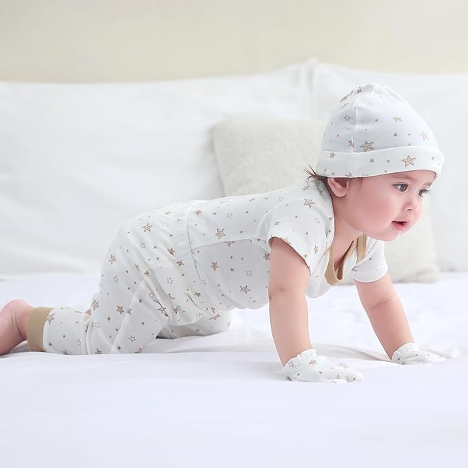 Baby Hats Mittens and Socks Set Cotton Newborn Hat Beanie Soft Infant Girls Boys Caps Gloves 0-6 month