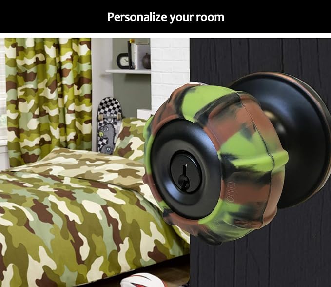 Enjoy Cover New Silicone Door knob Grips Maximum Grip Nonslip Arthritis & Senior Living Aids Grippy Easy Open Fits All Door Knob Universal Size 4 Pack