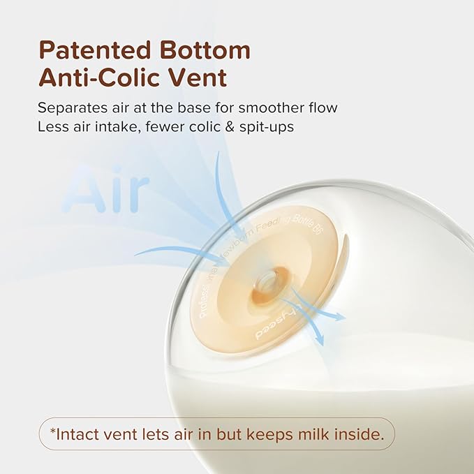 Thyseed Glass Natural Anti-Colic Baby Bottles | Newborn Breast Like Nursing Bottle for Breastfed Babies with Nipple(0-1 Months),5oz,1pack