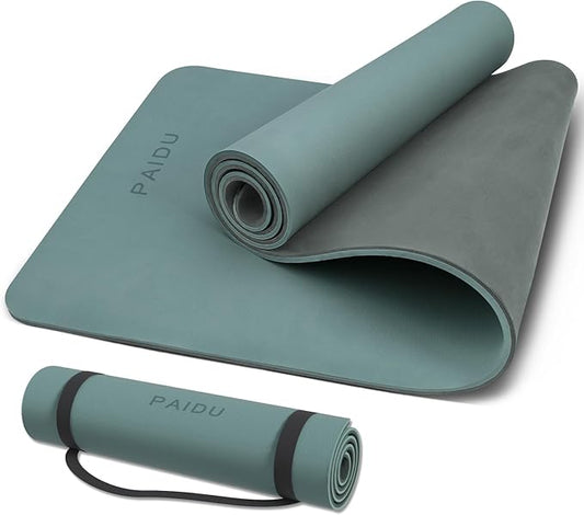 Yoga Mat Non Slip Anti-tear,extra thick-2/5 inch(10MM)High Resiliency Professional POE Yoga Mats for Women Men Kids,72"x24"inch,Workout, Yoga, Pilates and Floor Exercise, with Carrier Strap