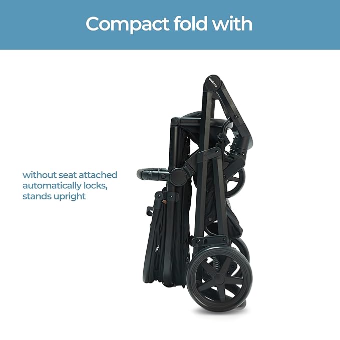 Mompush Baby Stroller, Convertible 2-in-1 with Bassinet Option, Infant Car Seat Compatible, Includes Adapter - Sturdy Full-Size Infant Stroller for Family Adventures