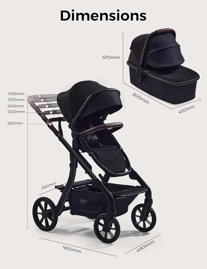 Momcozy ChangeGo Baby Stroller, Convertible Single-to-Double-to-Wagon Stroller with 23 Configurations, Seat Included, Large PU Wheels, All-Wheel Suspension & Extendable UPF50+ Canopy