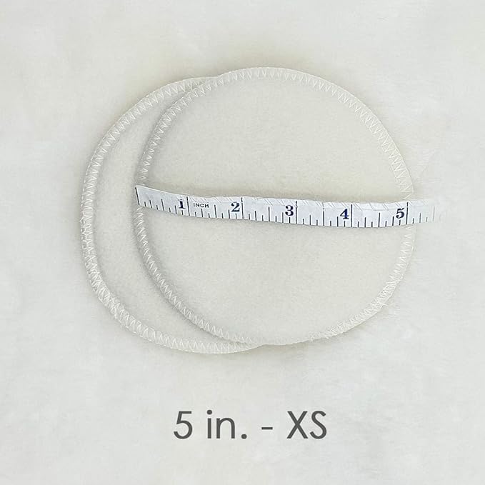 Soothingly Soft Merino Wool Nursing Pads, Style Softline, Extra Thickness, 5 in. Diameter