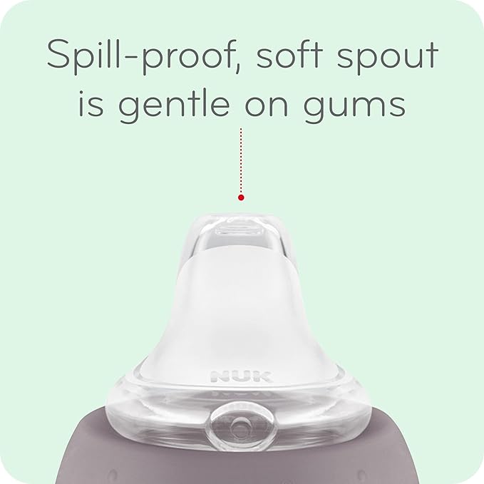 NUK Learner Cup, 10 oz, 2 Pack, 8+ Months – BPA Free, Spill Proof Sippy Cup