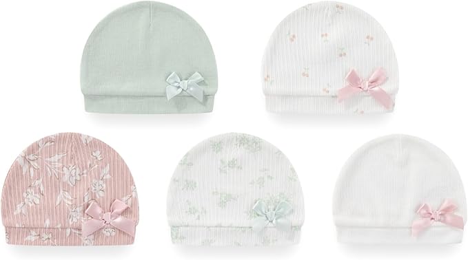 Newborn Baby Boy Girl Caps Mittens Socks Set Cotton Baby Essentials Accessories (Hats+Gloves+Socks)