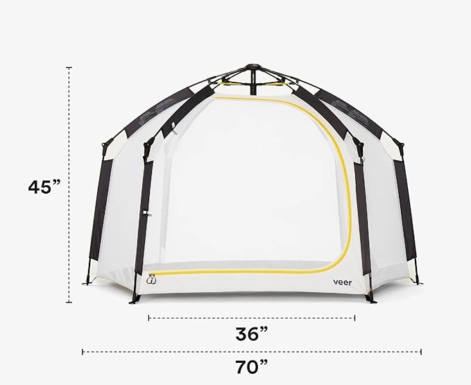 Veer Basecamp XL | JPMA Certified Portable Pop Up Play Yard/Play Pen for Babies, Toddlers and Kids | Indoor and Outdoor Use | Shade Canopy | Keeps Bugs Out | Playard Safety Certified