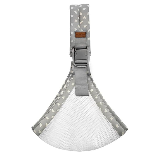 Baby Sling Carrier Newborn to Toddler Adjustable One-Shoulder Design with Hip Seat Support, Labor-Saving Baby Wraps Carrier 10-30 lbs(Mesh,Star)