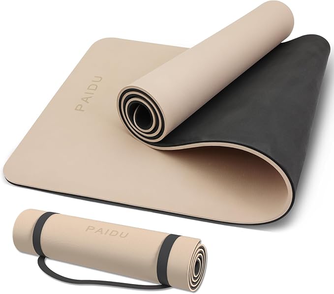Yoga Mat Non Slip Anti-tear,extra thick-2/5 inch(10MM)High Resiliency Professional POE Yoga Mats for Women Men Kids,72"x24"inch,Workout, Yoga, Pilates and Floor Exercise, with Carrier Strap