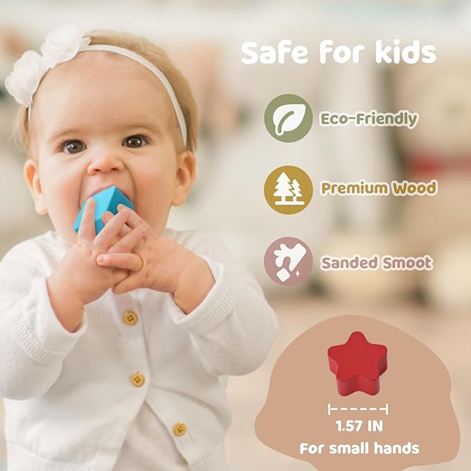 Shape Sorter - Wooden Pound A Ball and Montessori Number Puzzle Set for Babies - Educational Sorting Game with Storage Car for Toddlers