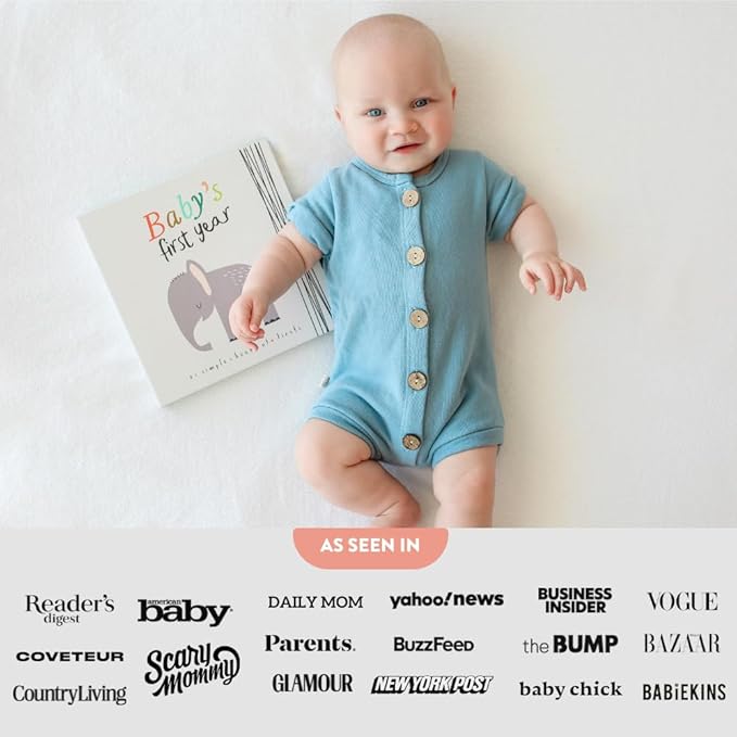 Lucy Darling Little Animal Baby Memory Book – First 5 Years Keepsake Journal & Photo Album for Baby Boy/Girl, Gender-Neutral Milestone Book, Thoughtful Gift for New Moms