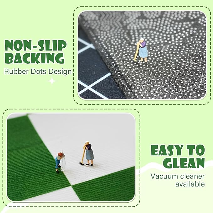 Car Rug,Kids Play Rug with Roads,Playroom Toy Car Rug, Car Track Rug City Map for Bedroom Classroom - (110X78.7 Inches)