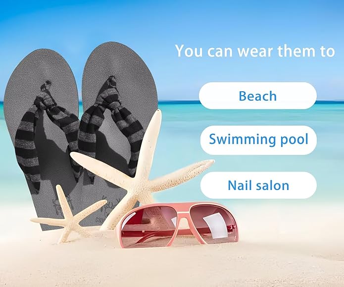 KuaiLu Flip Flops for Women with Arch Support Yoga Mat Comfortable Summer Beach Walking Thong Cushion Sandals Slip On Indoor Outdoor