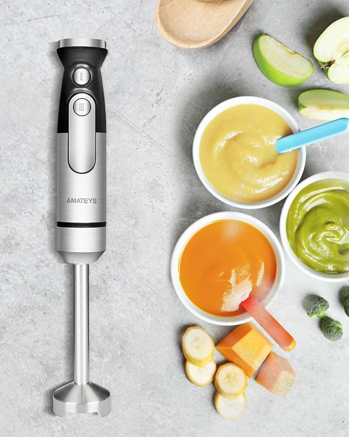 Immersion Blender,700W Handheld with Heavy Copper Motor,Infinitely Variable Speeds Stick Kitchen Blender,Detachable Stainless Steel Smoothie,for Soup Puree Baby Food Juice
