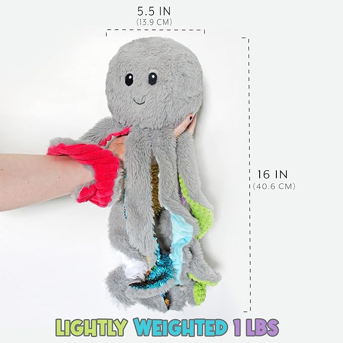 Sensory Octopus Plush Toy, Fidget Plush for Special Needs and Sensory Fun, FEELix Collection