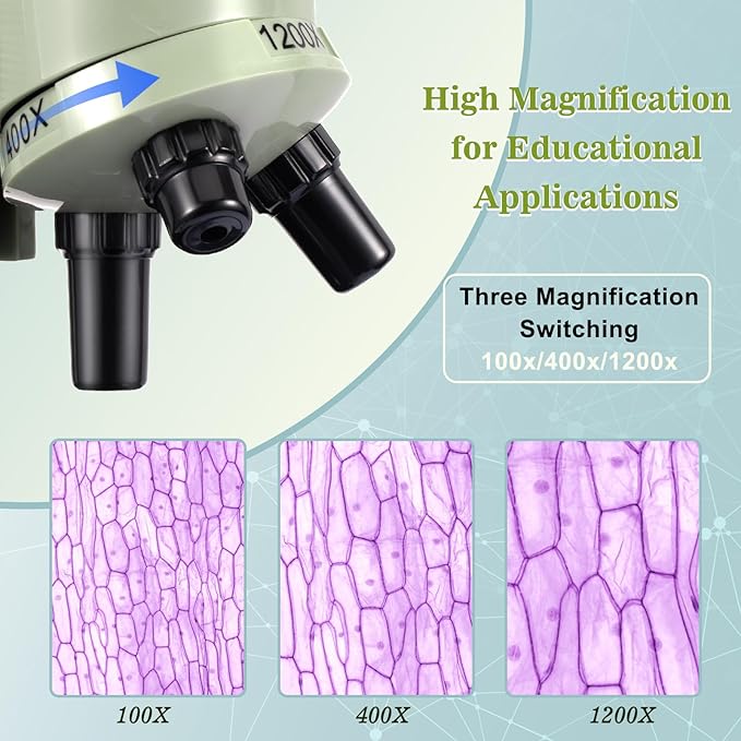 Little World Microscope for Kids, 100x 400x and 1200x Science Kits for Kids Age 5-7 Age 8-12, Microscope Beginner Kit with LED, Learning Resources Toys, Science Experiment STEM Kits, Green