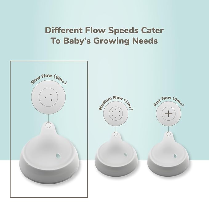 NUK Perfect Match 2-in-1 Natural and Anti-Colic Bottle with Slow Flow, Wide, Adaptable Nipple, 5oz., 2 Pack
