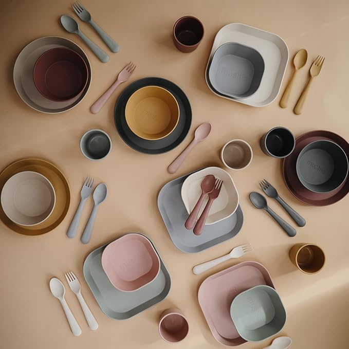 mushie Dinnerware Cups For Kids | Made in Denmark, Set of 2 (Blush)