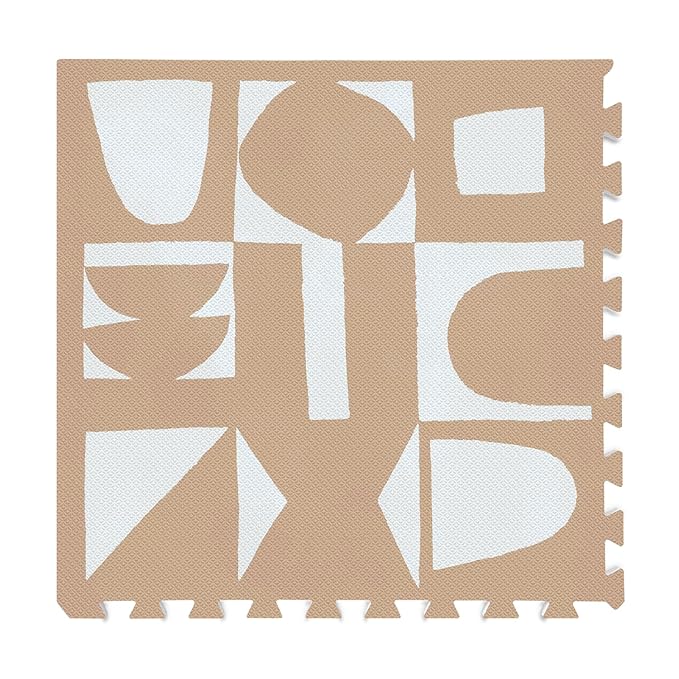 Lillefolk Baby Play Mat for Floor – 6x6ft Terracotta | Soft Non Toxic Premium EVA Foam Tiles for Tummy Time, Crawling & Playroom – Waterproof Interlocking Floor Mat for Babies & Toddlers (9 Tiles)
