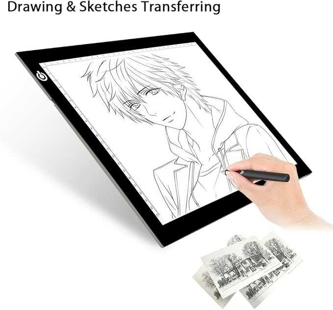 LitEnergy A4 LED Copy Board Light Tracing Box, Ultra-Thin Adjustable USB Power Artcraft LED Trace Light Pad for Tattoo Transferring, Drawing, Streaming, Sketching, Animation, Stenciling