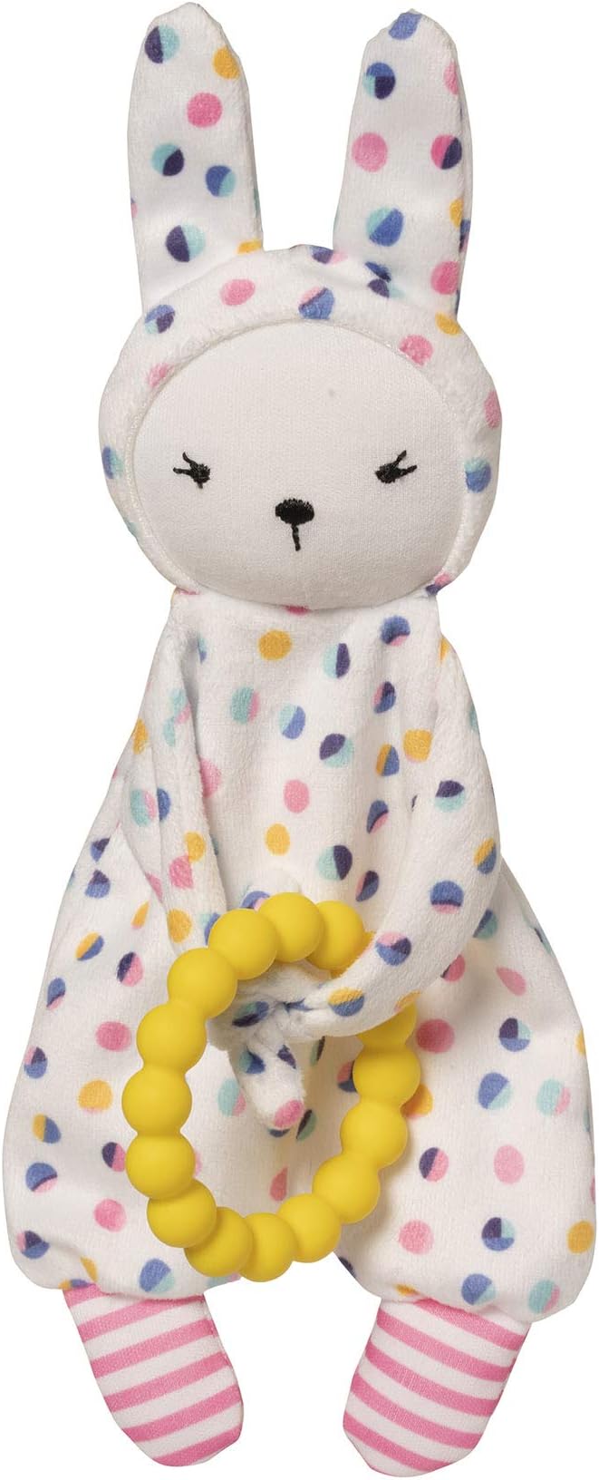 Manhattan Toy Cherry Blossom Days Baby Bunny Soothing Mini Blankie with Removable Silicone Teether Multi