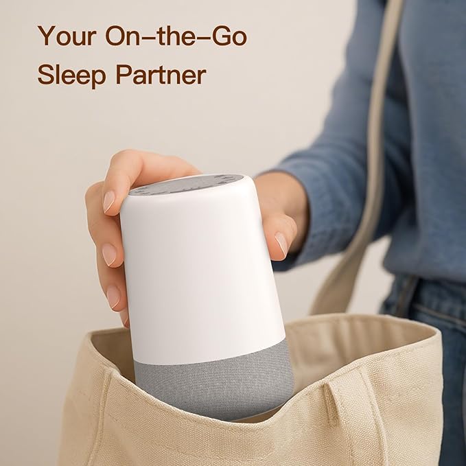 REACHER Sleep Trainer Alarm Clock for Kids, Night Light, White Noise Machine and OK to Wake Clock for Toddlers at Home or Travel, App-Free, Rechargeable