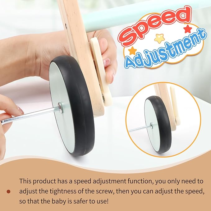 Wooden Baby Walker Doll Stroller, Baby Push Walker, Shopping Cart Learning Walk for Boys and Girls, Wood Push Toys for Toddler Learning to Walk