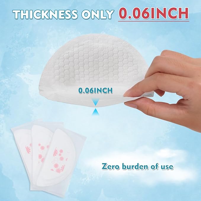 Disposable Nursing Pads, Ultra-Thin Breastfeeding Pads, Nipple Pads for Breastfeeding, Fit Fast Suction, Nursing Essentials (Round-200)