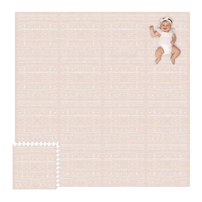 Lillefolk Baby Play Mat for Floor – 8x8ft Dusk | Soft Non Toxic Premium EVA Foam Tiles for Tummy Time, Crawling & Playroom – Waterproof Interlocking Floor Mat for Babies & Toddlers (16 Tiles)